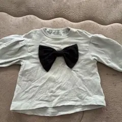 リボン付き長袖シャツ　トレーナー