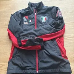 Kappa ナイロンジャケット 黒/赤