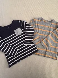 ストライプTシャツ2枚セット　90