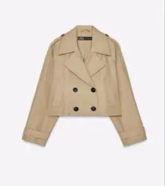 ZARA ショート丈ダブルブレストジャケット　 ショート丈トレンチ