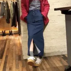 美品 HYSTERIC GLAMOUR Sデニムロングタイトスカート ブルーのサムネイル
