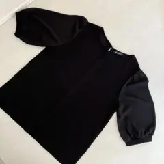 RagOut ブラック パフスリーブ トップス