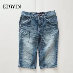 EDWIN エドウィン ハーフデニムパンツ ヴィンテージ コットン100 洗える