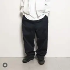 CC Baggy Cotton Twill Trousers - Black