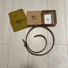 ☆秋分の日価格☆新品未使用IL BISONTE レザー ベルト ブラウン