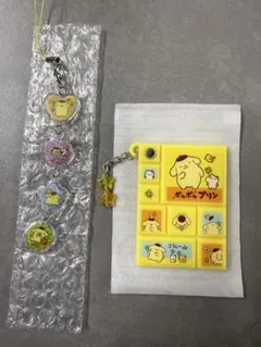 サンリオ　おはじきふうアクセサリー　タイルシール風ミラー　セット　プリン