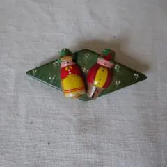 ヴィンテージ ブローチ ウッド イギリス