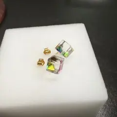 ◇K18/ピアス/1.5g/透明石◇ おしゃれ　アクセサリー