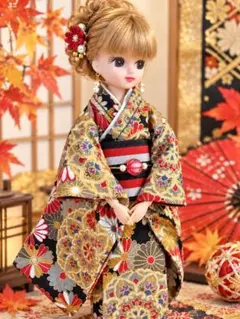 M365 リカちゃん着物 正絹振袖 金蘭帯セット - メルカリ