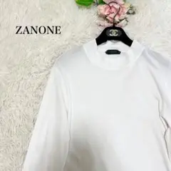 人気　ZANONE ザノーネ　モックネック　ロング　カットソー　白　46