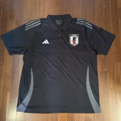 adidas 日本代表 ポロシャツ 黒 サッカー Lサイズ 非売品 - メルカリ