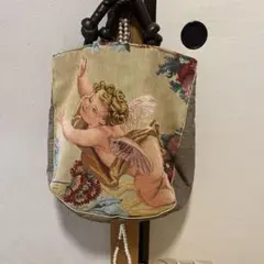 エンジェル刺繍のハンドバッグ