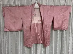 ピンク 花柄 サテン 羽織