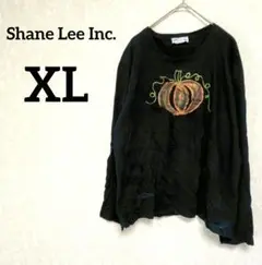 一点物✨Shane Lee Inc.【XL】 カボチャプリント 長袖Tシャツ 黒