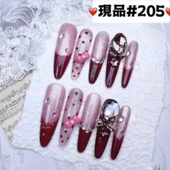 205現品推しネイルチップ付け爪量産型姫ギャルクロムハーツチークy2k痛ネイル