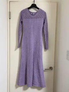 新品未使用 FOREVER 21 ラベンダー ニットワンピース Sサイズ