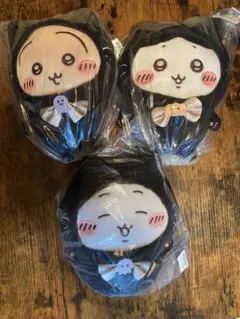 ちいかわ 黒猫ぬいぐるみ　コンプリートセット3種