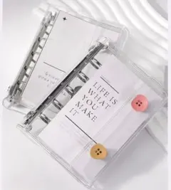 シール帳　デコ帳　クリアバインダー　ミニサイズ　コンパクト　5穴　M5サイズ