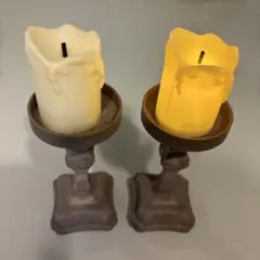 キャンドル型ライトセット　ライト　キャンドル　電池式　アンティーク風　おしゃれ