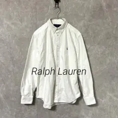 Ralph Lauren ラルフローレン　ボタンダウンシャツ ホワイト　ロゴ刺繍