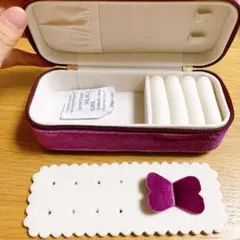 ジュエリーボックス アクセサリーケース ジュエリー 収納 ピアス パープル 紫
