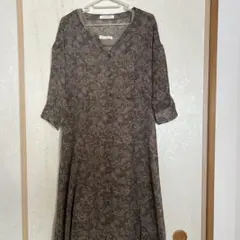 新品　ブラウンペイズリー柄ワンピース　2枚セット