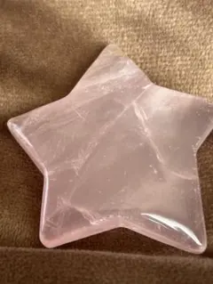 ②訳あり【天然石】ローズクォーツ 星 スターカット ぷっくり