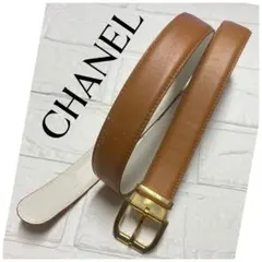 ち*ん様 シャネルベルトエナメル×レザー表記75ベージュ系 シャネルベルトエナメル×レザー表記75ベージュ系 - メルカリ