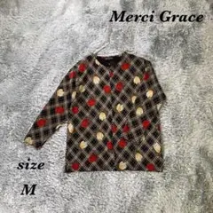 Merci Grace メルシーグレース (M) 長袖カットソー 花柄 薄手