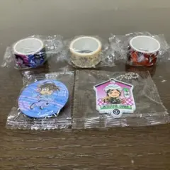 くら寿司　コナン　高明ラバーキーホルダー・新一缶バッジ・安室マスキングテープ