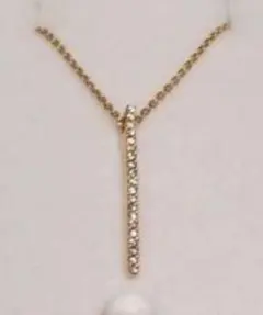 スタージュエリーK10 50cm 0.06ctダイヤバーネックレス☆アガット 