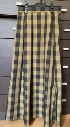 チェック ロングスカート
