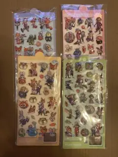 3Dシール　4枚セット ズートピア2 動物キャラクター　海外製品