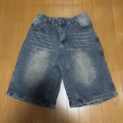 SHEIN メンズ デニムハーフパンツ ウォッシュ加工のサムネイル