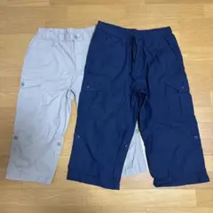 ユニクロ 七分丈パンツ ロールアップスリークォーターカーゴ 2点セット