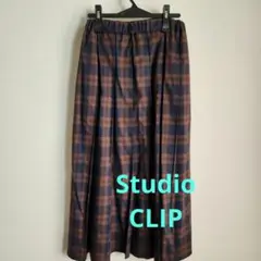 チェックスカート　プリーツスカート　M