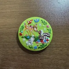 ディズニー 刺繍 缶バッジ バンビ
