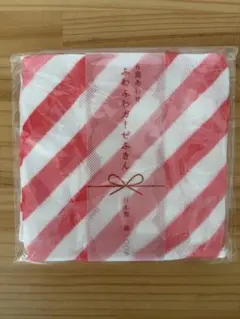 赤と白のストライプ　ふわふわガーゼふきん