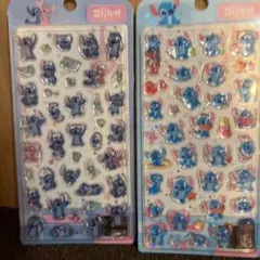 【海外正規品】 スティッチ 硬いシール 2シートセット