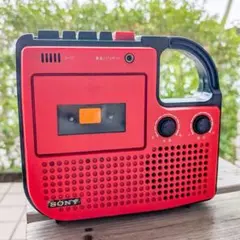 ソニー ラジカセ CFS-V11 オートリバース 昭和レトロ レッド SONY