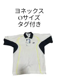 YONEX ポロシャツ ホワイト/ネイビー　Oサイズ