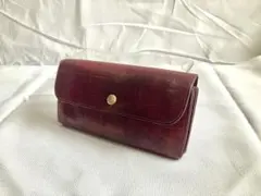 ✅イルビゾンテIL BISONTE✅クロコ型押し長財布/バーガンディ