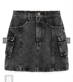 インパン付きミリタリーデニムミニスカート[gm814]