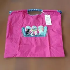 D.KELLY 猫 刺繍 エコバッグ ピンク
