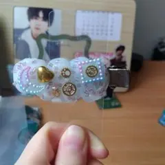 雲デザインのホイップデコヘアクリップ