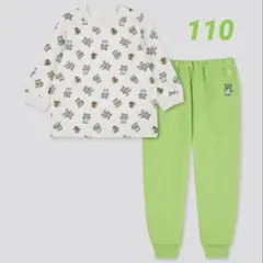 【 新品未使用 】 ユニクロ 長袖 パジャマ こぐまちゃん 110 キルティング