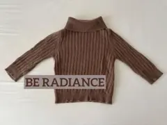 BE RADIANCE ブラウン リブ編み タートルネックセーターのサムネイル