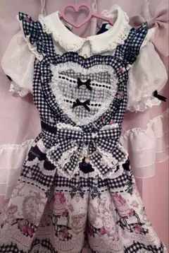 LIZ LISA Sweet Gingham Tea Roomワンピースブラック - メルカリ