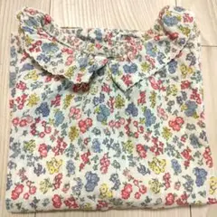花柄フリル付きシャツ 100