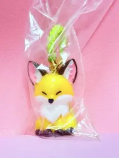 新品 キツネ 狐 マスコット ストラップ キーホルダー